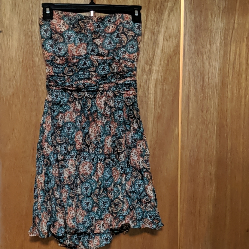 Strapless floral dress